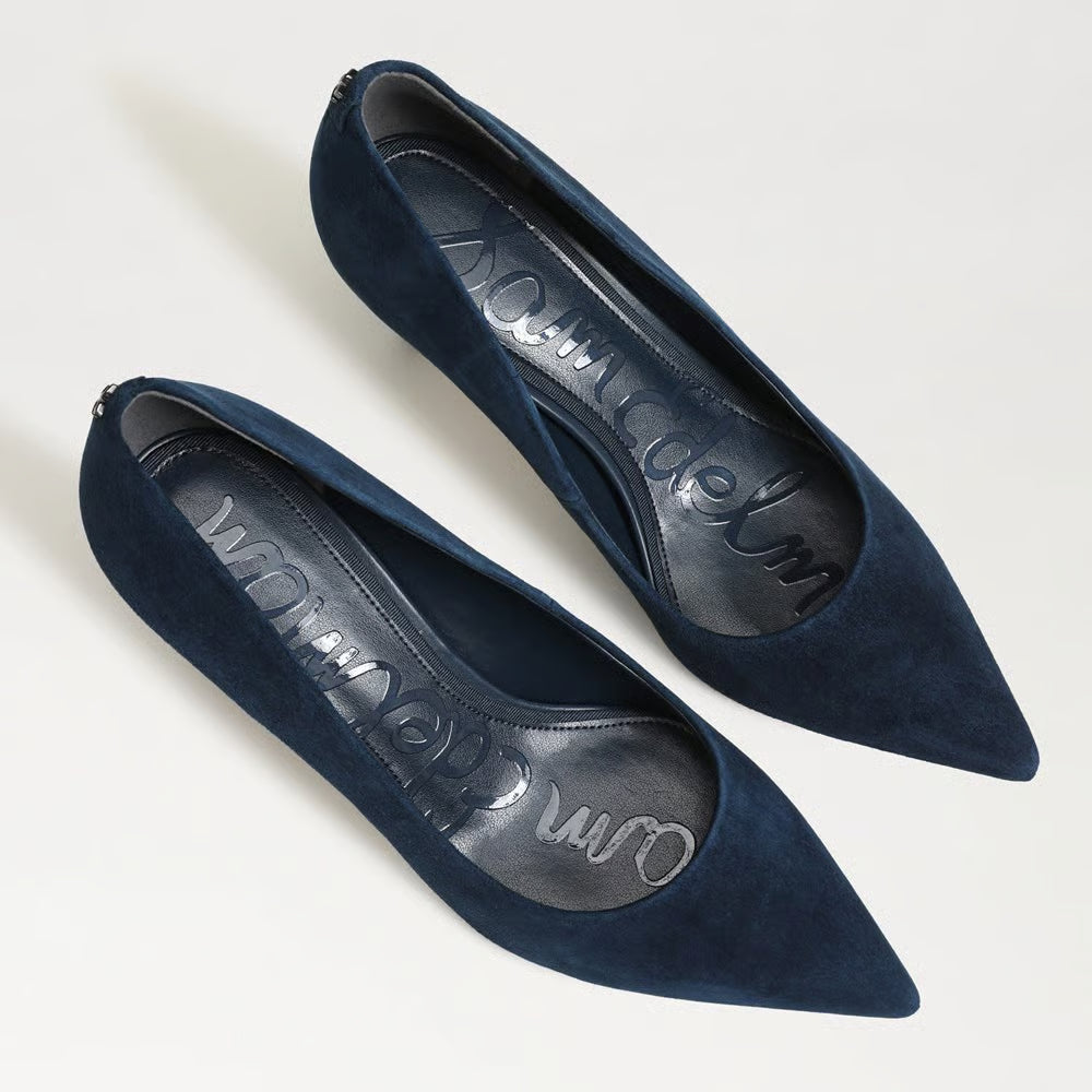 Vienna Pointed Toe Heel Suede Oasis Navy Sandals - Heeled Sandals Sam Edelman 