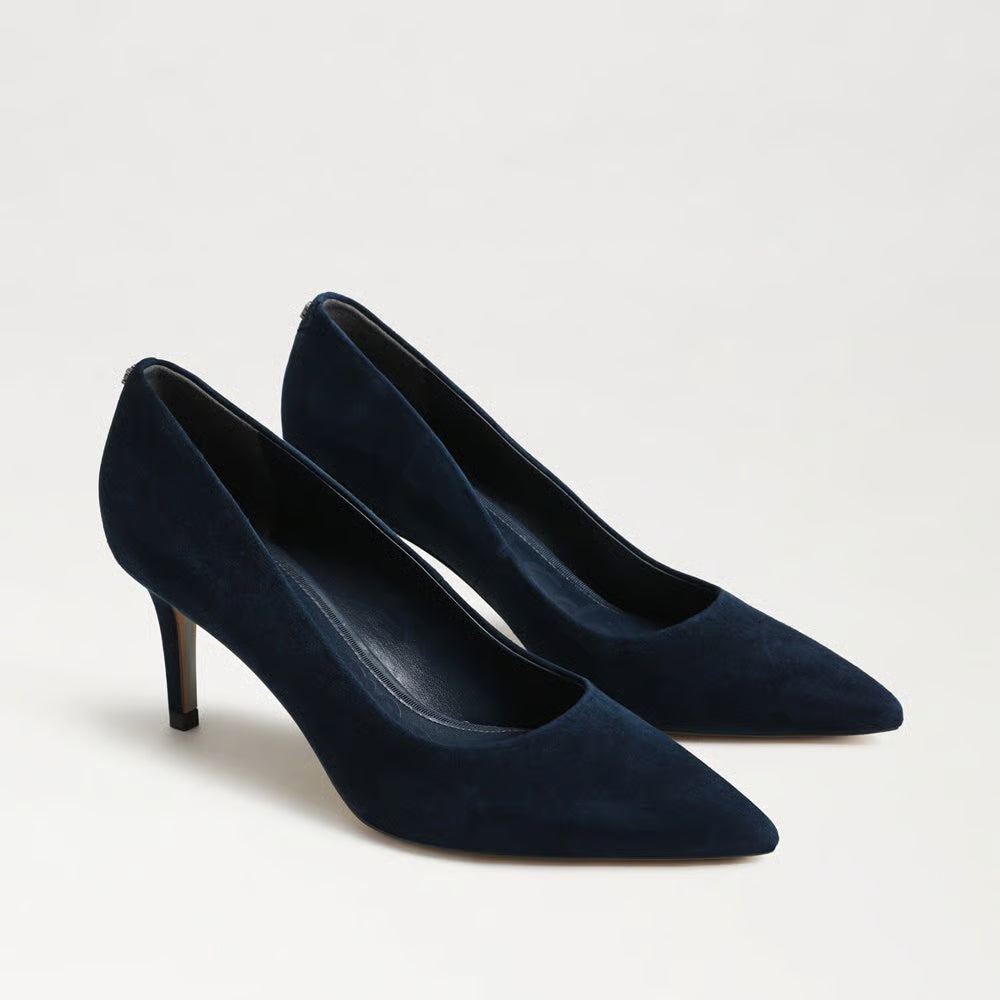 Vienna Pointed Toe Heel Suede Oasis Navy Sandals - Heeled Sandals Sam Edelman 