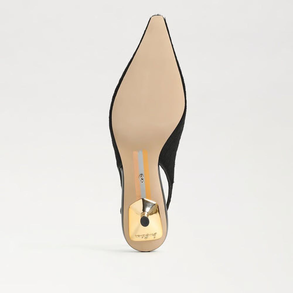 Bianka Gilded Slingback Pump Brahma Hair Black