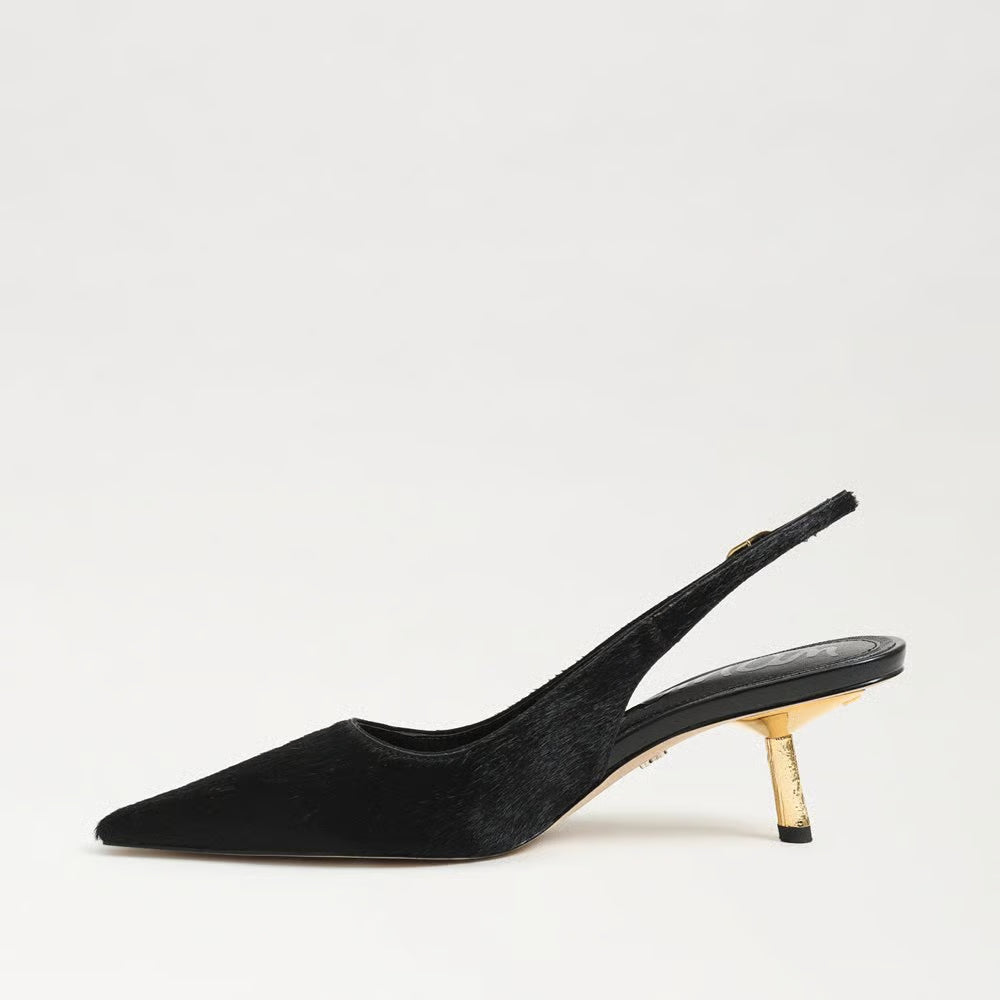 Bianka Gilded Slingback Pump Brahma Hair Black