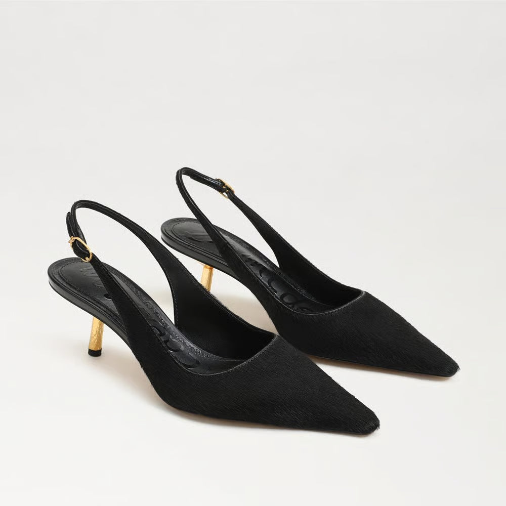 Bianka Gilded Slingback Pump Brahma Hair Black