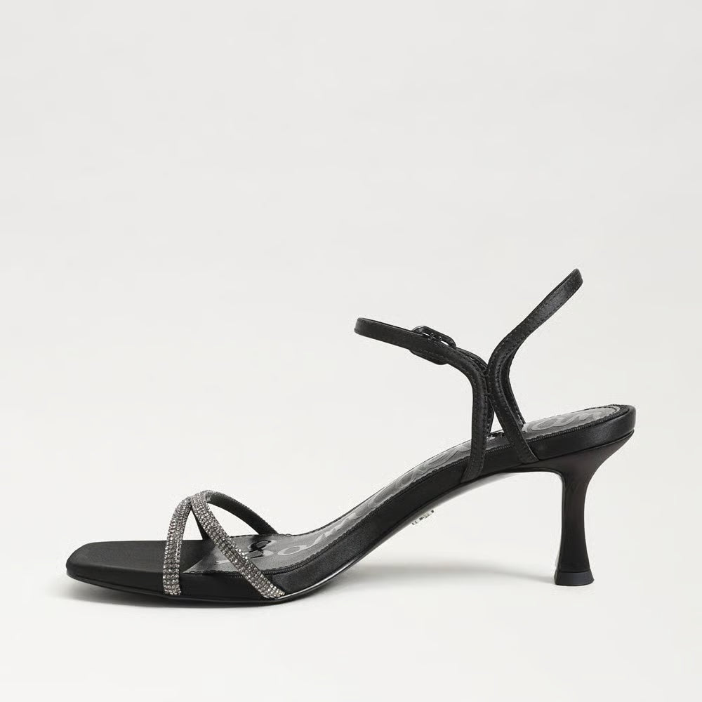 Presley Glam Kitten Heel Black Sandals - Heeled Sandals Sam Edelman 