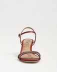 Presley Glam Kitten Heel Ginger Copper Satin Sandals - Heeled Sandals Sam Edelman 