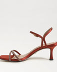 Presley Glam Kitten Heel Ginger Copper Satin Sandals - Heeled Sandals Sam Edelman 