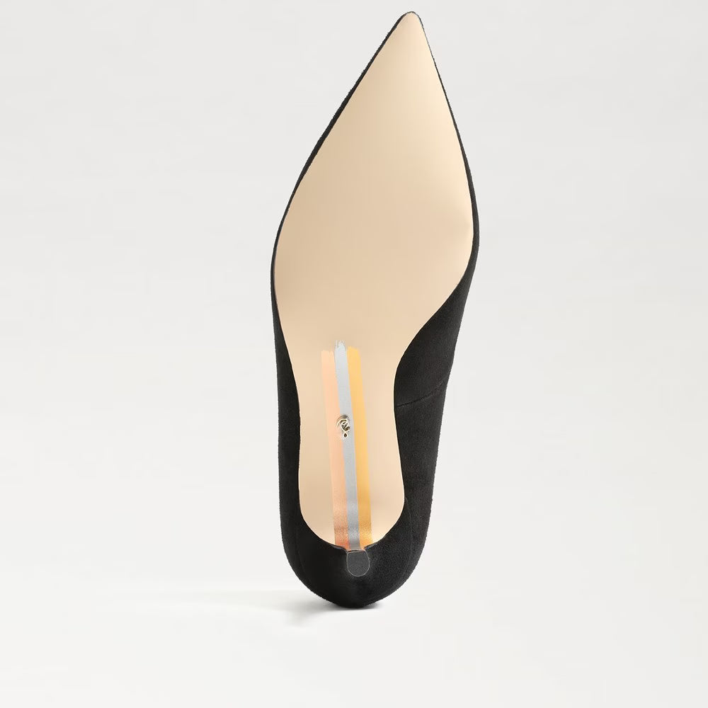 Vienna Pointed Toe Pump Black Suede Pumps - High Sam Edelman 