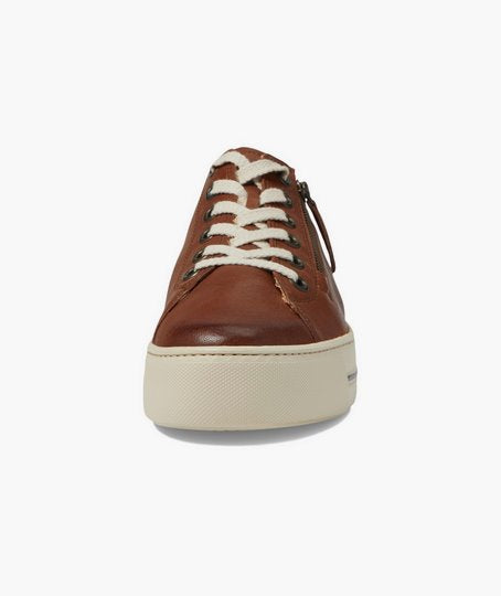 Skylar Cognac Leather Shoes - Sneakers Paul Green 