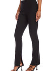 Side Slit Bootcut Pants Black Pants - Trousers Fifteen Twenty 