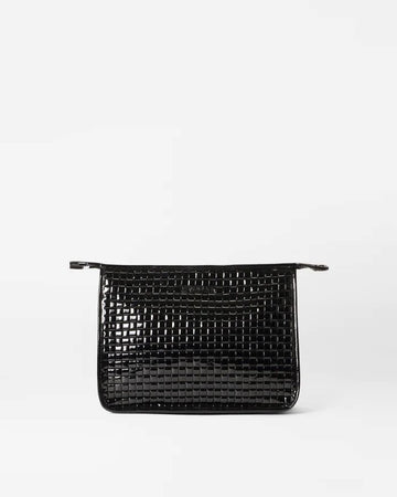 Woven Clutch Black Lacquer Handbags - Clutch MZ Wallace 