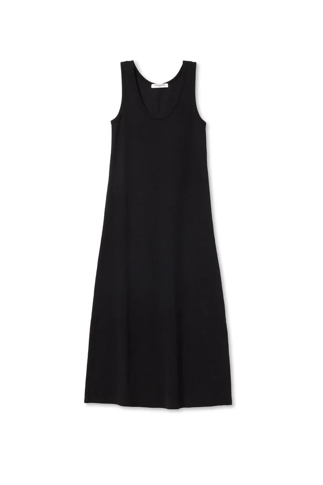 Edith Heavy Ribbed Tank Dress True Black