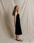 Edith Heavy Ribbed Tank Dress True Black