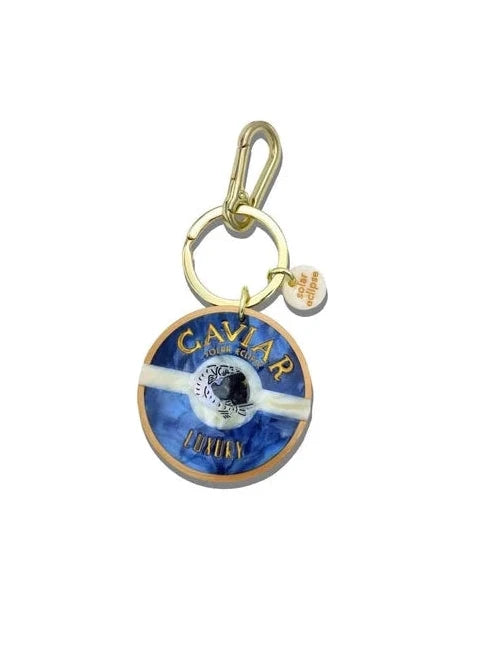 Hand Painted Caviar Bag Charm & Keychain Bag Charms Solar Eclipse 