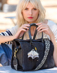 Ella Black Raffia Handbags - Tote & Satchel Kempton 