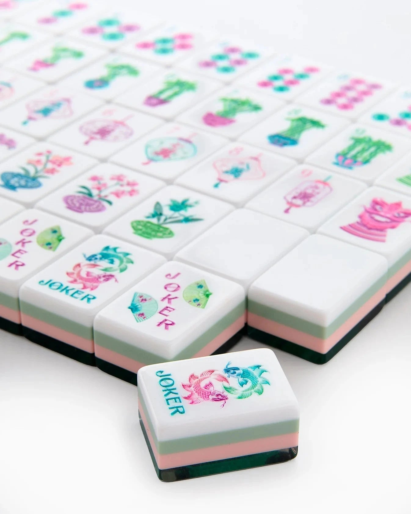 Emerald Mahjong Tiles Home Decor - Games Oh My Mahjong 