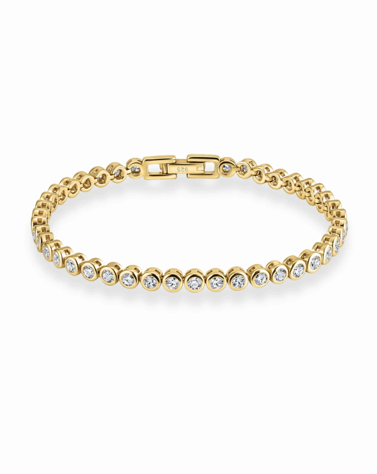 Emma Bezel Tennis Bracelet White Sapphire