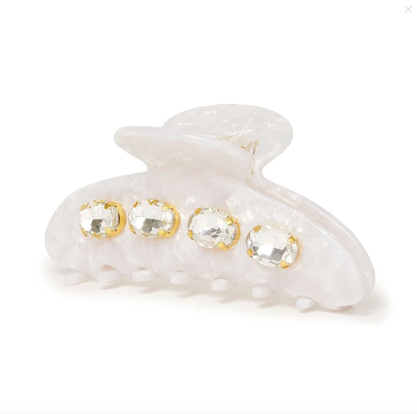 Large Crystal Claw Clip Mother Of Pearl Accessories - Beauty & Hair Lele Sadoughi 