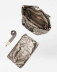Metro Tote Deluxe Medium Moondust Metallic Lacquer Handbags - Tote & Satchel MZ Wallace 