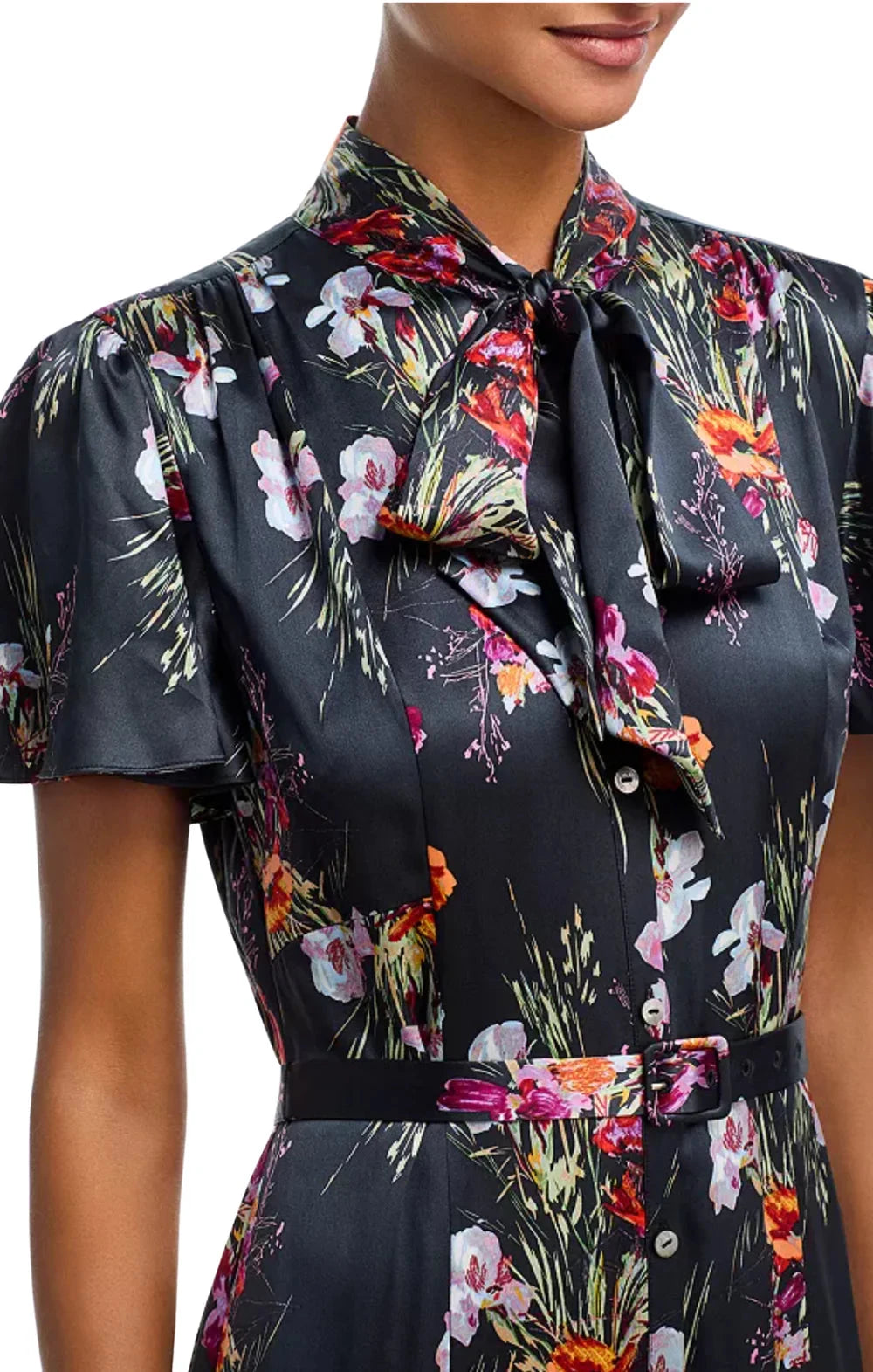 Iris Bouquet Willow DressNavy Dresses - Midi Cinq A Sept 