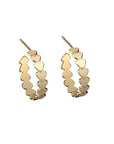 Drea 3/4" Mini Heart Hoops Gold Jewelry - Earrings Jennifer Zeuner 