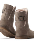 Uppsala Shearling Suede Gray Taupe Shoes - Boots - Booties Birkenstock 