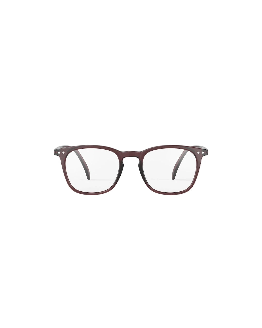 Brown eyeglasses on a white background