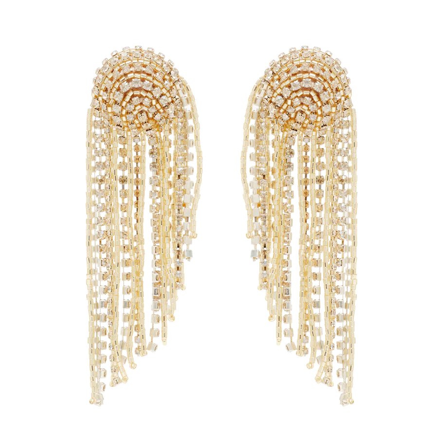 Noor Crystal Earrings Gold Jewelry - Earrings Mignonne Gavigan 