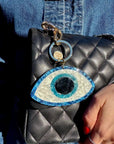 Hand-Painted Evil Eye Bag Charm & Keychain Bag Charms Solar Eclipse 