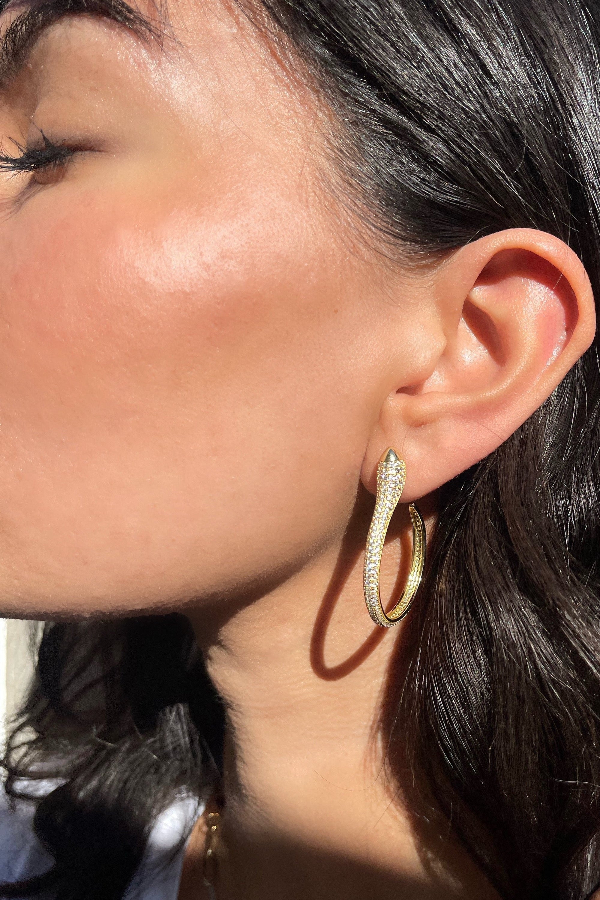 Snake Charmer Mega Hoop Earrings Native Gem 