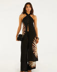 Ammonite Beaded Elastic Pants Black Pants - Trousers Farm Rio 