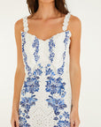 Beautiful Nature Eyelet Midi Dress Off White