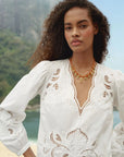 Richilieur Long Sleeve Blouse Off White Tops - Blouses Farm Rio 
