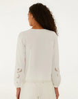 Richilieur Long Sleeve Blouse Off White Tops - Blouses Farm Rio 