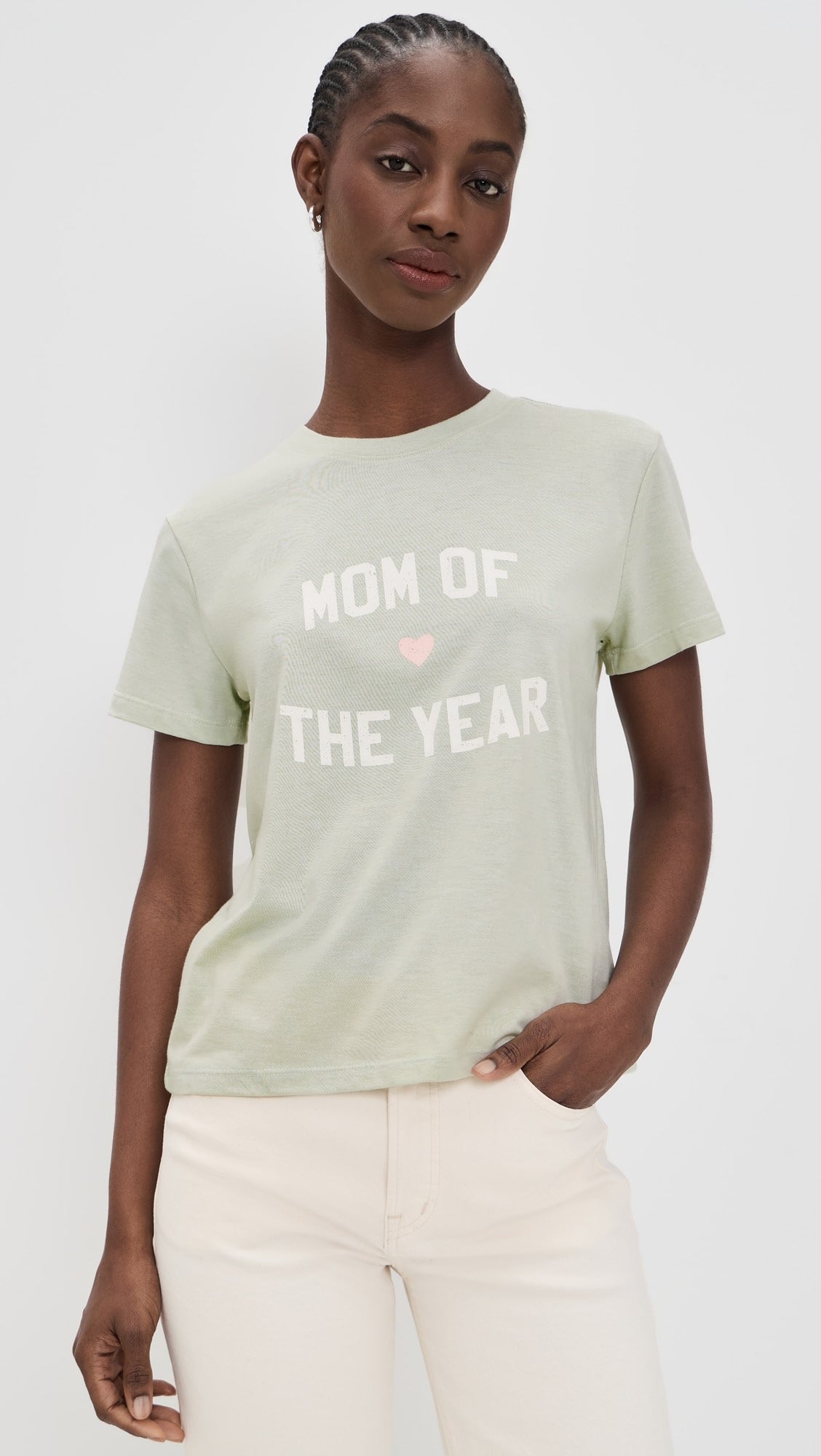 Mom of the Year Tee Light Sage/Pale Pink Tops - Tees Favorite Daughter 