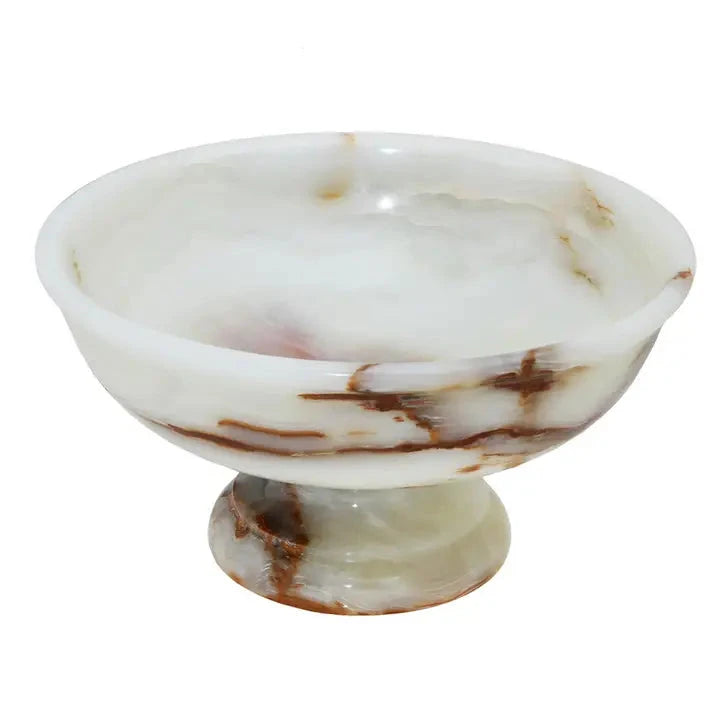 Light Green Onyx Pedestal Bowl Home Decor - Bowls, Trays & Vases Marble Crafter 