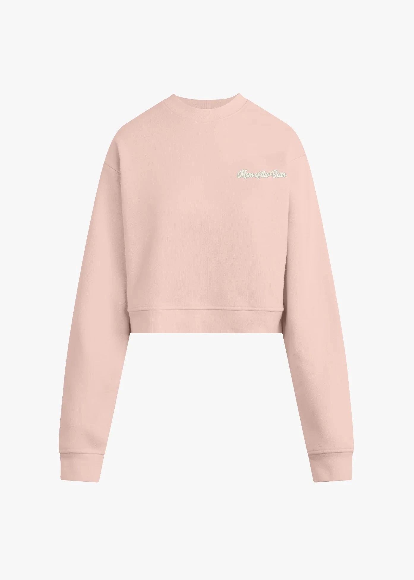 Mom of the Year Varsity Sweatshirt Pale Pink Gardenia Tops - Sweatshirts Favorite Daughter 
