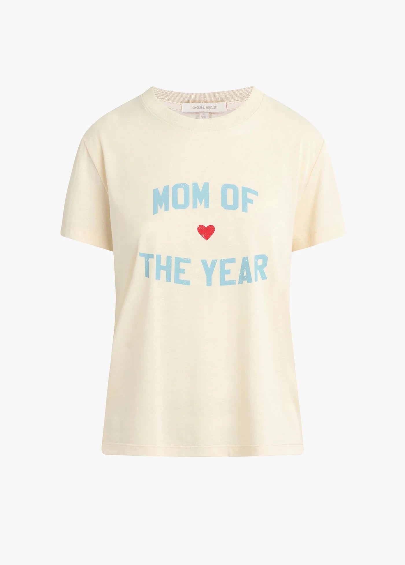 Mom of the Year Tee Gardenia/Baby Blue Tops - Tees Favorite Daughter 