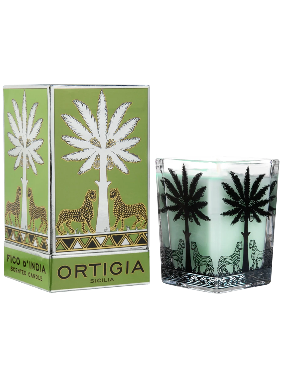 Large Fico D'India Square Candle Candles & Diffusers - Candles Ortigia 