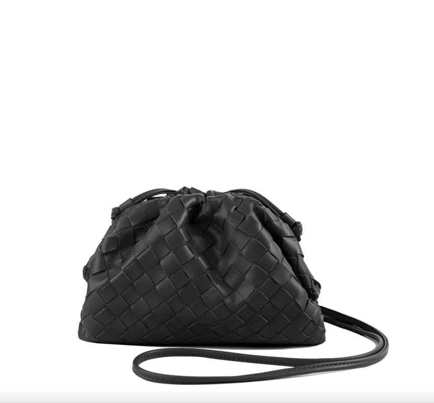 Woven Cloud Clutch Black Clutch Accessory Concierge 