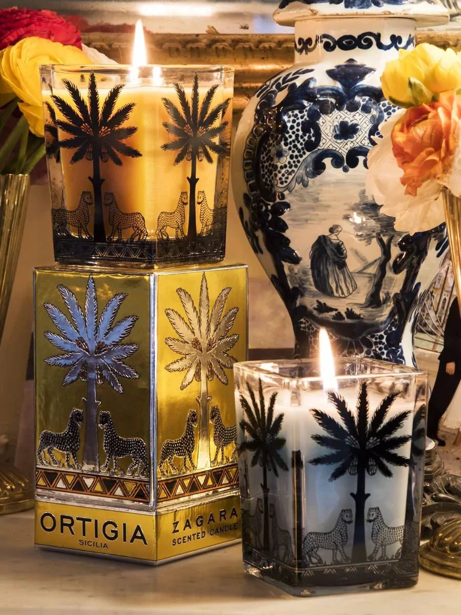 Large Florio Square Candle Candles & Diffusers - Candles Ortigia 