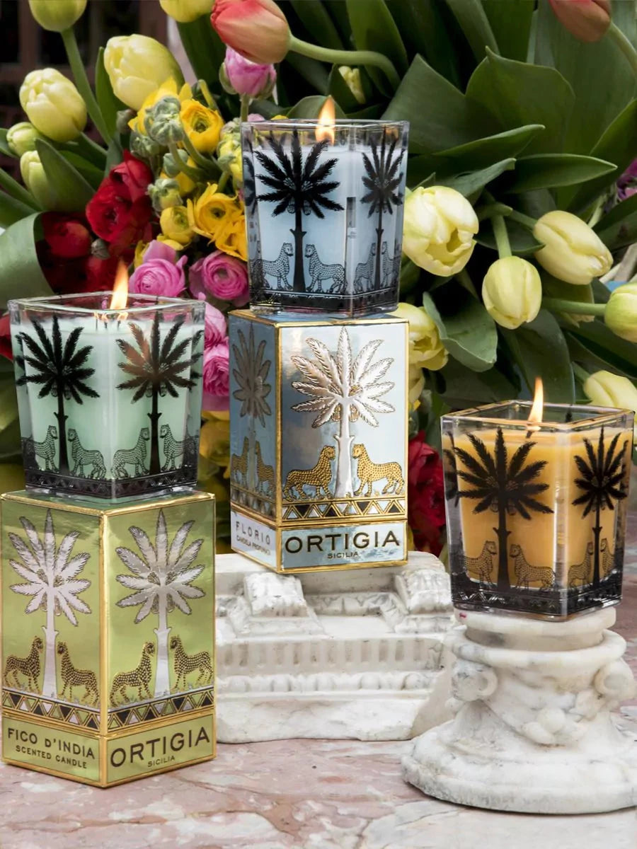 Large Zagara Square Candle Candles & Diffusers - Candles Ortigia 