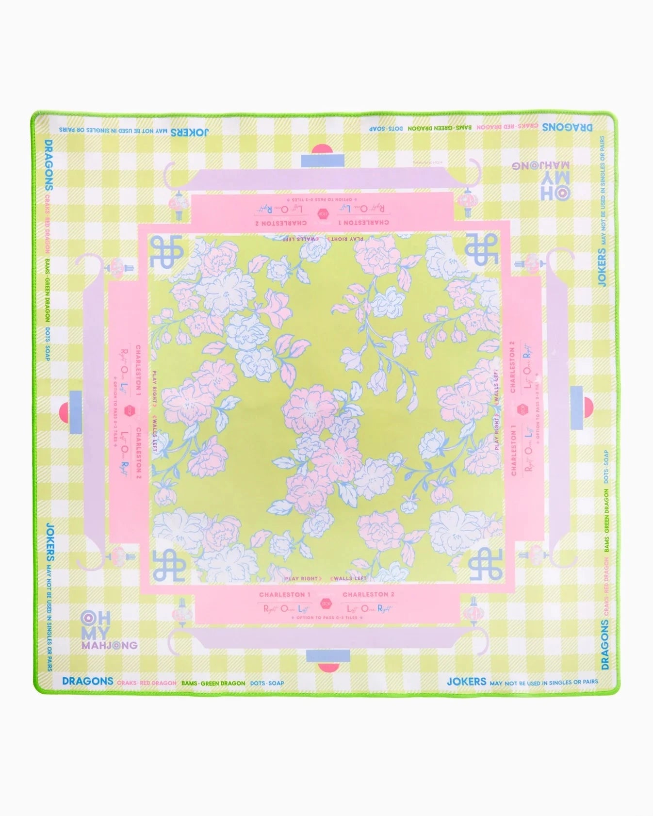 Garden Party Mat Home Decor - Games Oh My Mahjong 