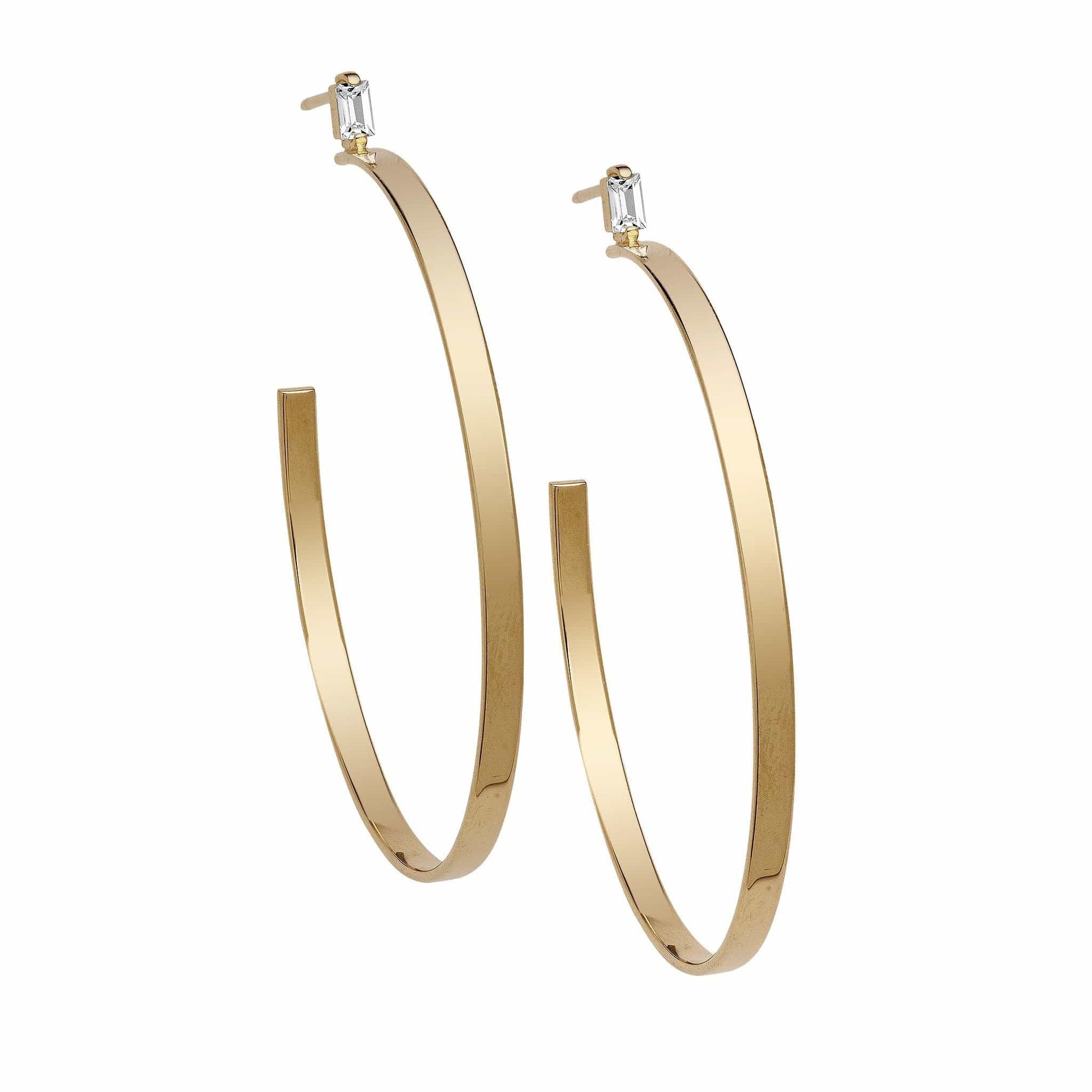 Gemma 2&quot; Hoops Gold Jewelry - Earrings Jennifer Zeuner 