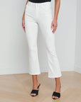 Mira Cropped Micro Boot Jean Blanc Denim - Cropped & Ankle L'Agence 