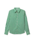 Gisele Poplin Button Down top Grass Stripe Tops - Button Down perfectwhitetee 