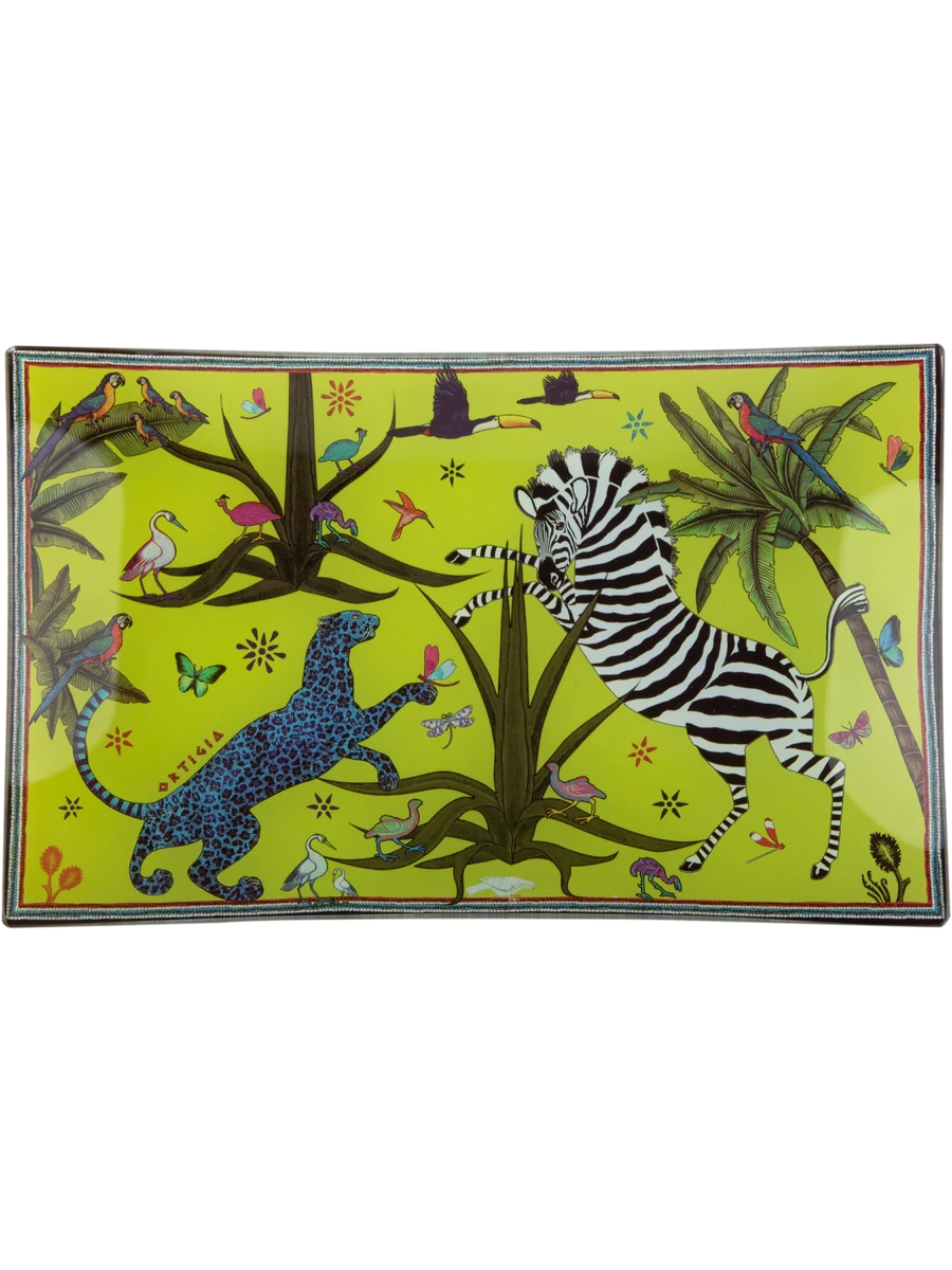 Large Glass Rectangle Plate Jungle Home Decor - Bowls, Trays & Vases Ortigia 