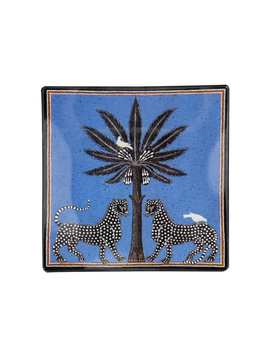 Small Glass Mosaico Plate Blue Home Decor - Bowls, Trays & Vases Ortigia 