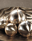 Titanium Ball Candle 6" Gold Accessories - Candles & Diffusers - Candles Zodax 