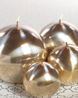 Titanium Ball Candle 6" Gold Accessories - Candles & Diffusers - Candles Zodax 
