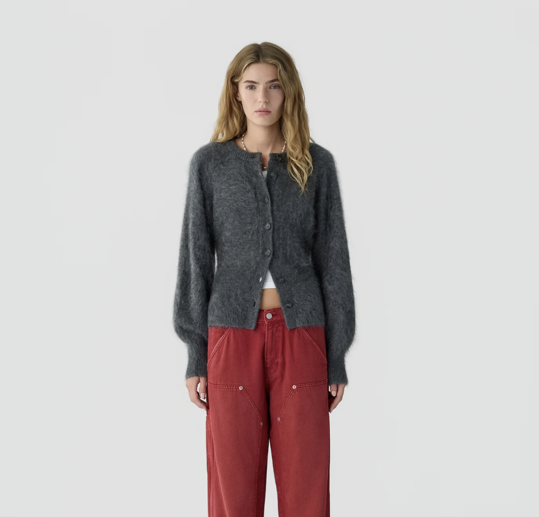 Grizzly Sculpted Cardigan Charcoal