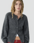 Grizzly Sculpted Cardigan Charcoal