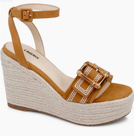 Aurore Sandal Buckskin Shoes - Wedges - Espadrille L'Agence Shoes 